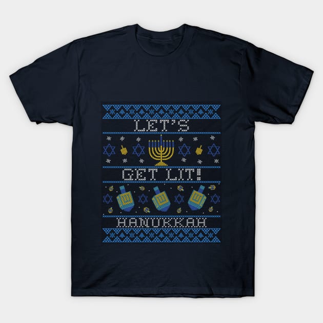 Let's Get Lit! Ugly Sweater T-Shirt by Pop Fan Shop